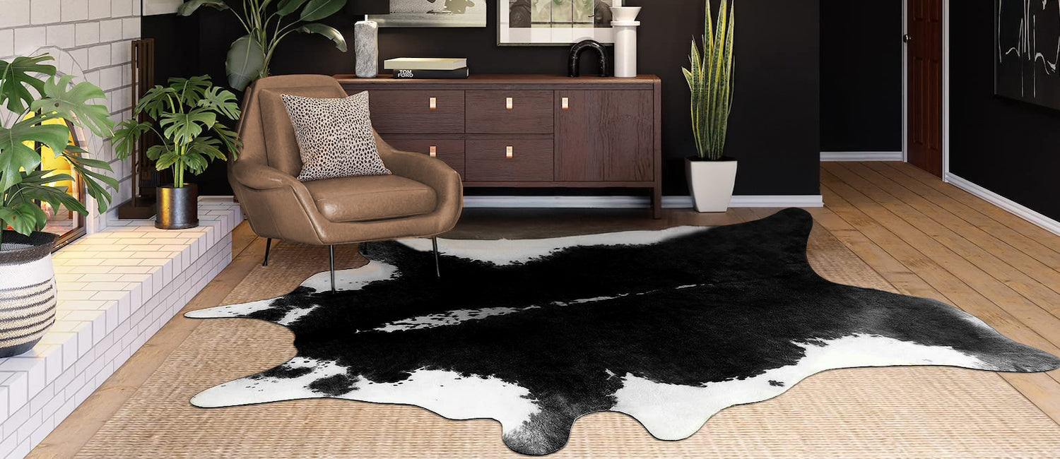 COWHIDE RUGS BLACK & WHITE