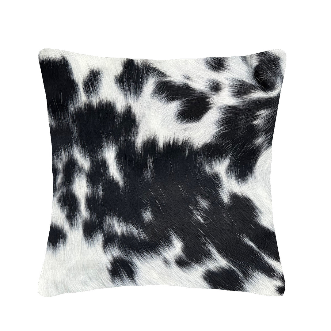 Cowhide cushion 1110  39cm X 39cm Black and White - cowhiderugslondon.co.uk