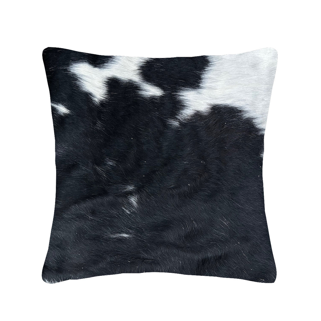 Cowhide cushion 1112  39cm X 39cm Black and White - cowhiderugslondon.co.uk