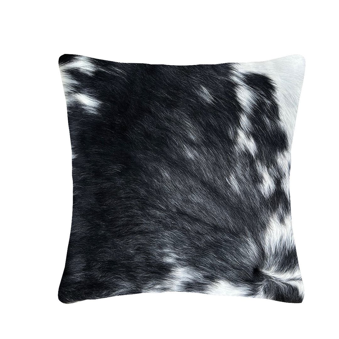 Cowhide cushion 1113  39cm X 39cm Black and White - cowhiderugslondon.co.uk