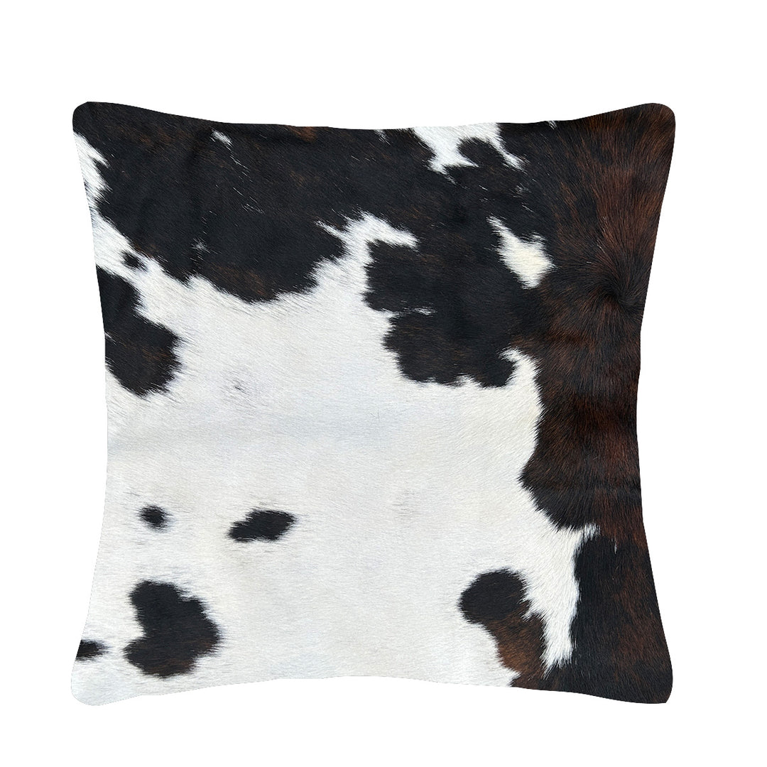 Cowhide Cushion   49cm x 49cm Black and White - cowhiderugslondon.co.uk