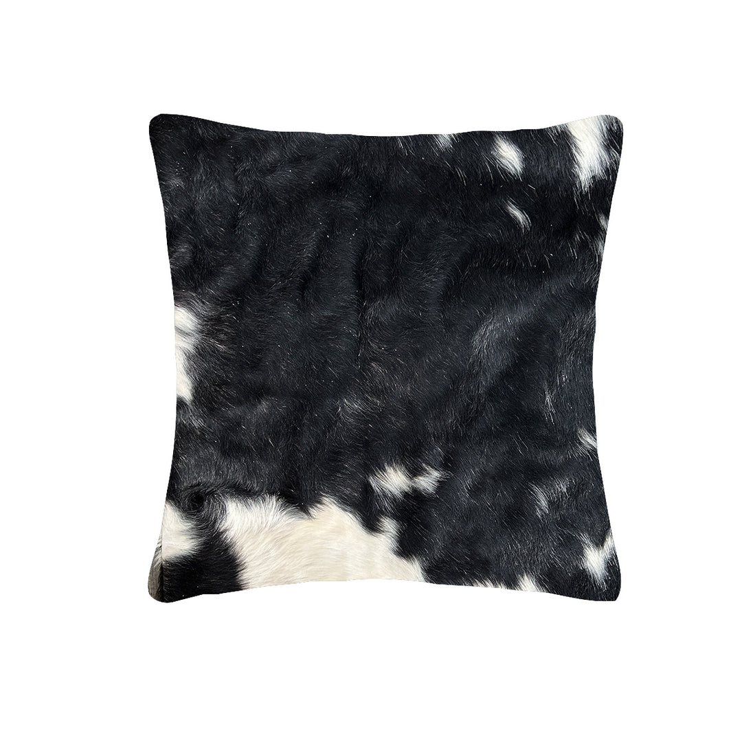 Cowhide Cushion   49cm x 49cm Black and white - cowhiderugslondon.co.uk