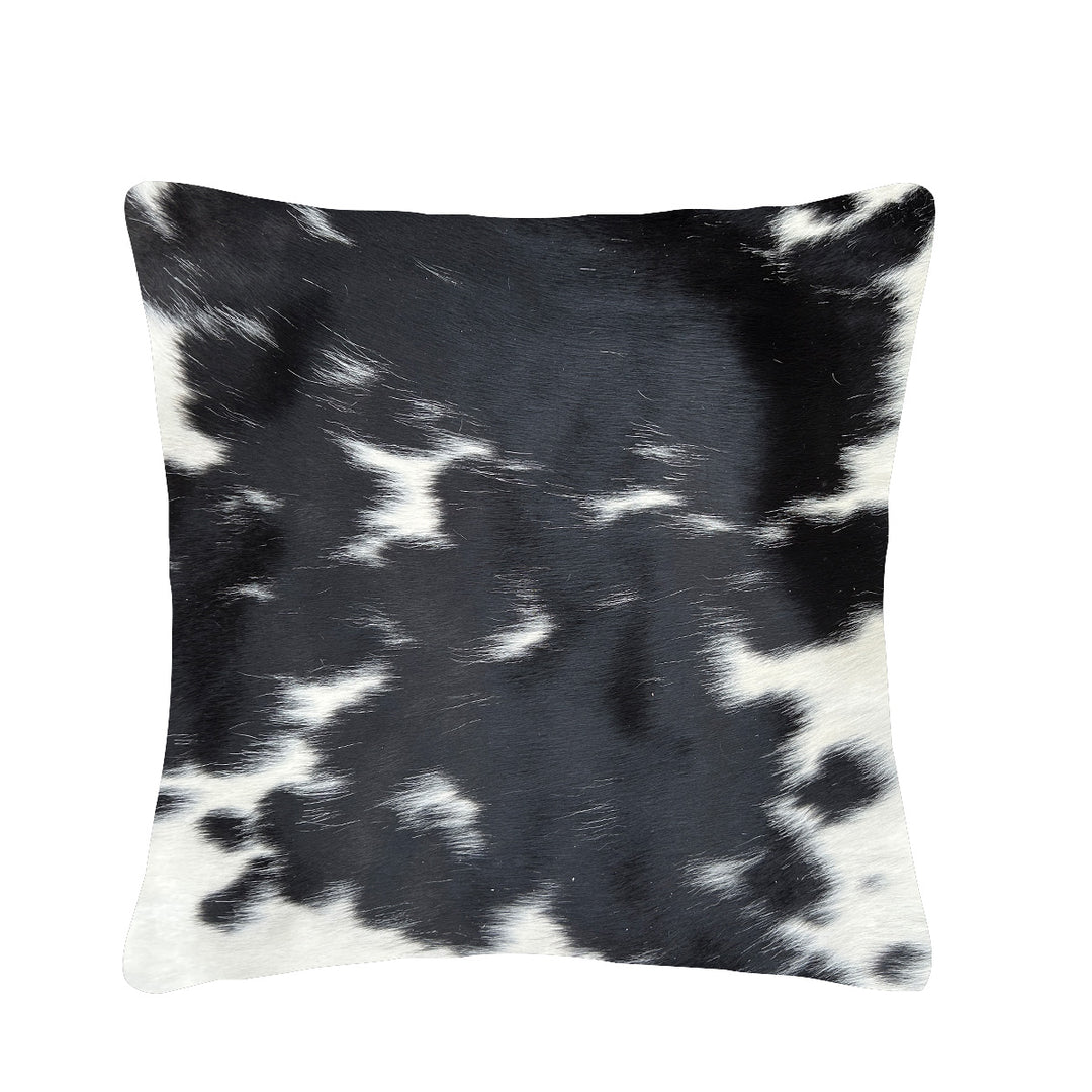 Cowhide Cushion   1867 49cm x 49cm B&W - cowhiderugslondon.co.uk