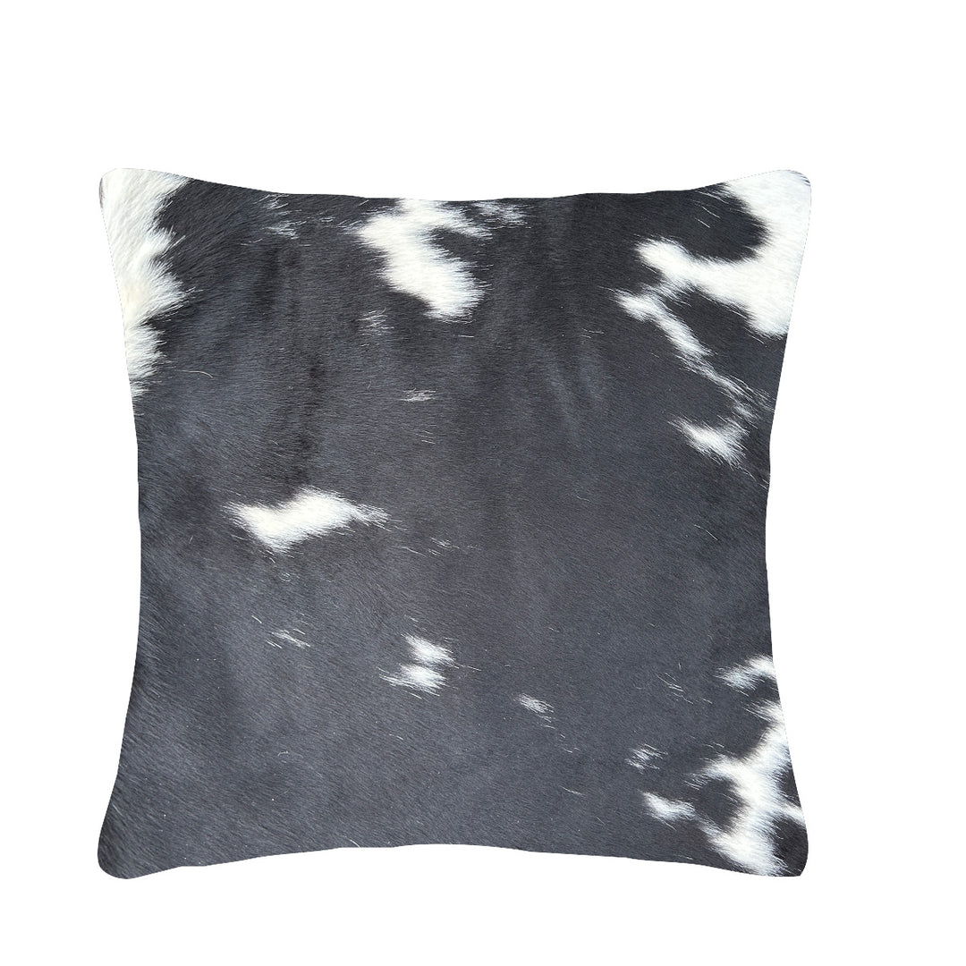 Cowhide Cushion   1869 49cm x 49cm B&W - cowhiderugslondon.co.uk