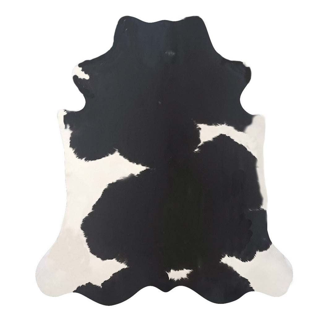 Premium Cowhide Rug 466    240cm x 212cm Black and white - cowhiderugslondon.co.uk