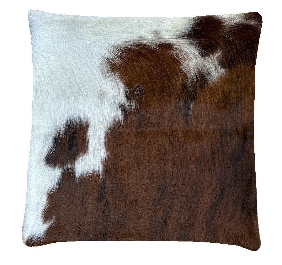 Cowhide cushion reverse Suedette 39cm X 39cm - cowhiderugslondon.co.uk