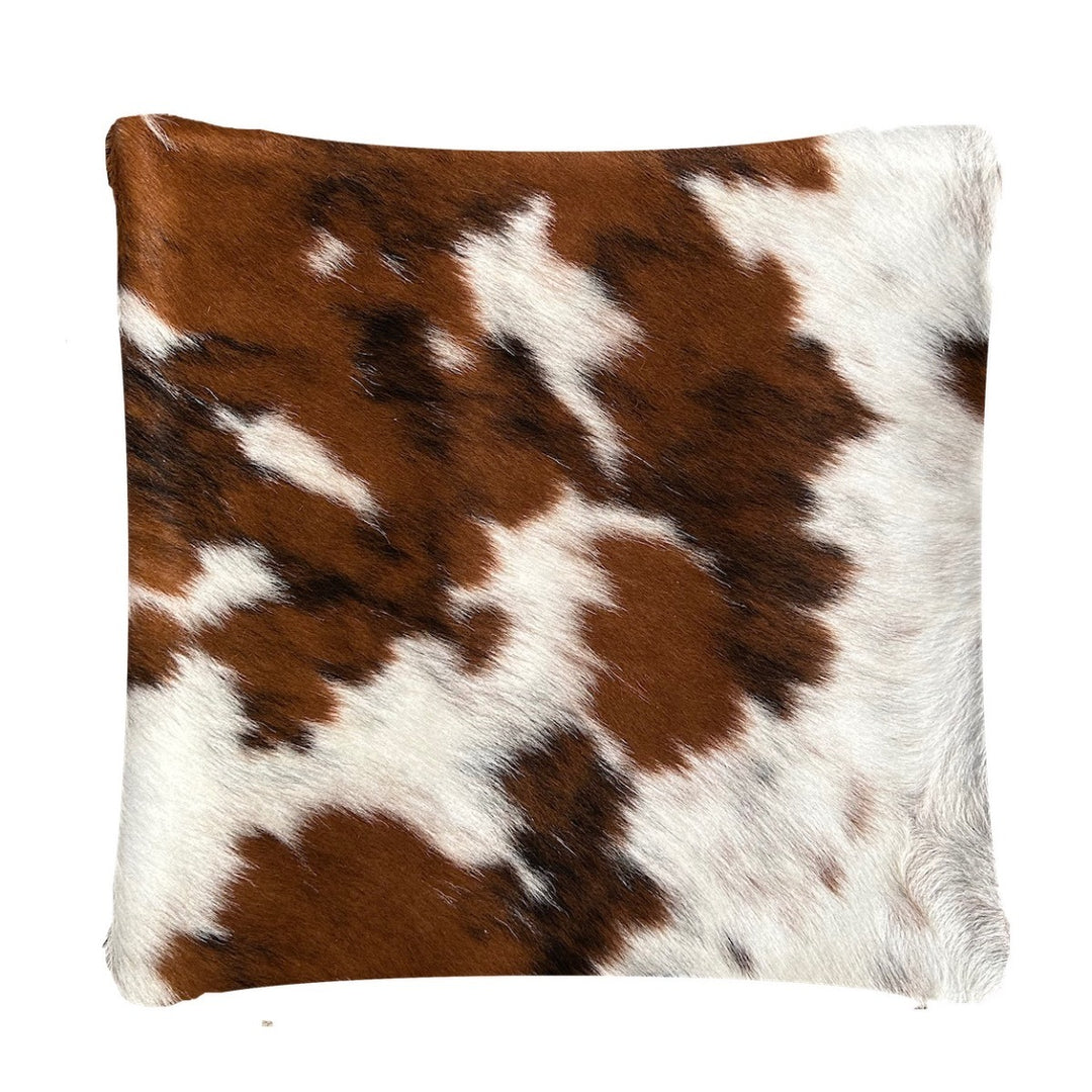 Cowhide cushion reverse Suedette 39cm X 39cm - cowhiderugslondon.co.uk