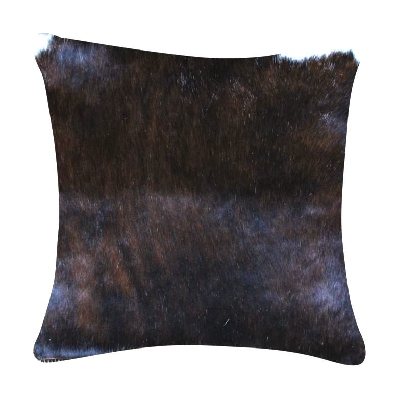 Cowhide cushion reverse Suedette 39cm X 39cm - cowhiderugslondon.co.uk