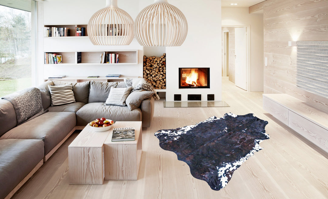 Premium Cowhide Rug AB171      230cm x 215cm - cowhiderugslondon.co.uk