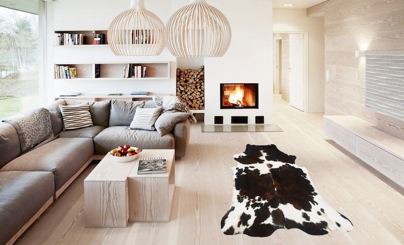 Cowhide Rug Premium DM397  213cm x 209m - cowhiderugslondon.co.uk